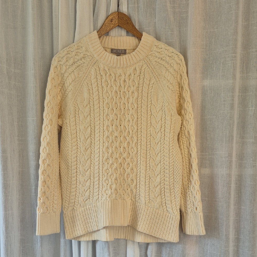 J. Crew Women's Beige Cable Knit Sweater